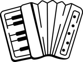 A sketchy style icon of accordion vector