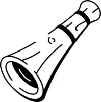 A doodle style icon of didgeridoo vector