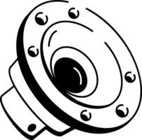 A sketchy style icon of speaker vector