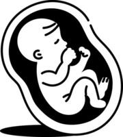 A drawing style icon of fetal vector