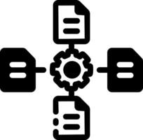 Glyph style icon denoting data maintenance process vector
