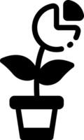 An icon of business growth shown in glyph style vector