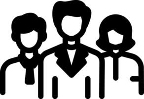 An icon of team collaboration in glyph style vector