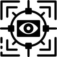 A glyph style icon denoting hidden pattern analytics vector