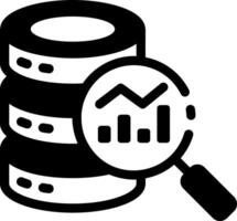An icon of server analysis designed in solid style vector