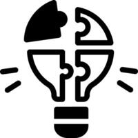Glyph icon showing solution framework design vector