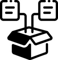 An icon of data gathering tools in glyph style vector