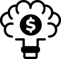 Filled style icon representing smart investment decision vector