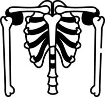 A drawing style icon of skeleton vector