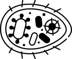 A doodle style icon of parietal cell vector