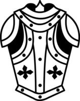 A shoulder guard icon in sketchy style vector