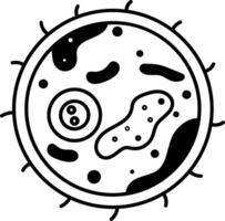 A hand drawn style icon of lysosome vector