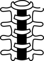 A doodle style icon of spine segments vector
