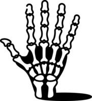 A sketchy style icon of hand bones vector