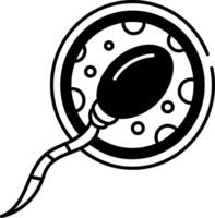 A hand drawn style icon of sperm cell vector