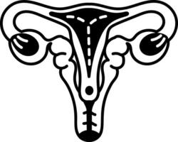 A hand drawn style icon of reproductive organ vector