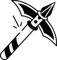 Yari spear weapon icon in hand drawn style vector