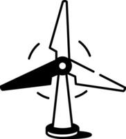 A sketchy style icon of wind turbine vector