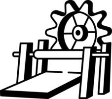 A doodle style icon of printing press vector