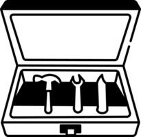 A sketchy style icon of tool box vector
