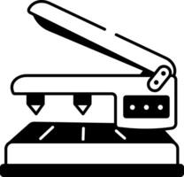 A drawing style icon of sealing machine vector