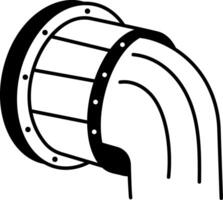 A doodle style icon of drainage vector