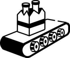 A drawing style icon of conveyor belt vector
