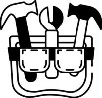 A drawing style icon of tool belt vector