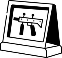 Weapon stand icon in hand drawn style vector