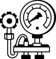 A hand drawn style icon of pressure sensor vector