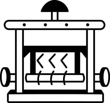 A sketchy style icon of weaving machine