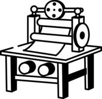 A drawing style icon of book printing vector