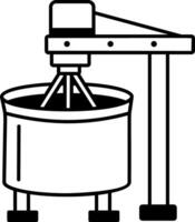 A drawing style icon of pasteurisateur vector