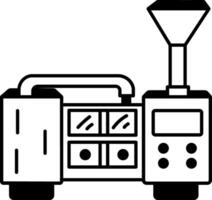 A drawing style icon of industrial machine vector