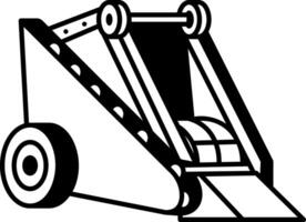 A doodle style icon of coal crusher vector