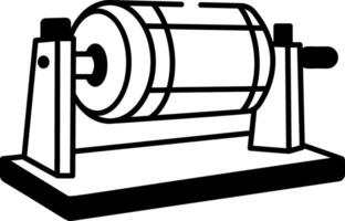 A sketchy style icon of rolling machine vector