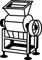 A sketchy style icon of granulator vector