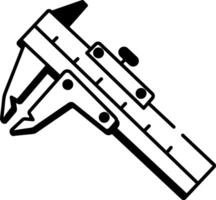 A hand drawn style icon of caliper vector