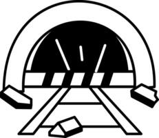 An icon of a mining shaft designed in doodle style vector