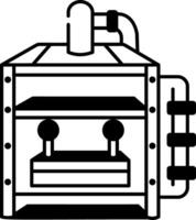A sketchy style icon of furnace machine vector