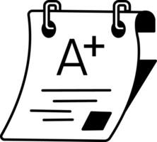 A hand drawn style icon showing a markssheet vector