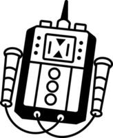 An icon of a vibration analyzer designed in doodle style vector