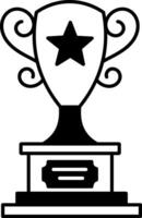 A hand drawn style icon of champion trophy vector