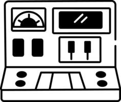 A sketchy style icon of control panel vector