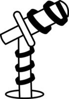 A hand drawn style icon of a core drill tool vector