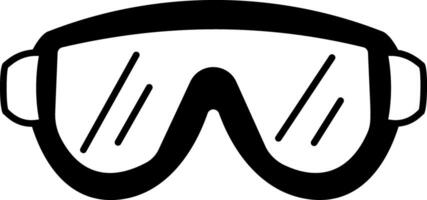 An icon of safety glasses designed in hand drawn style vector