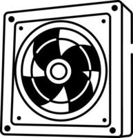 A doodle style icon showing a fan vector