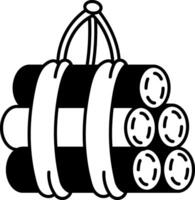 A sketchy style icon showing a dynamite bundle explosion vector