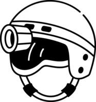 An icon of a mining helmet designed in doodle style vector