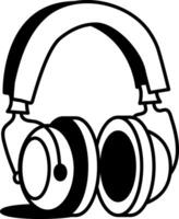 A hand drawn style icon of safety headphones for workers vector